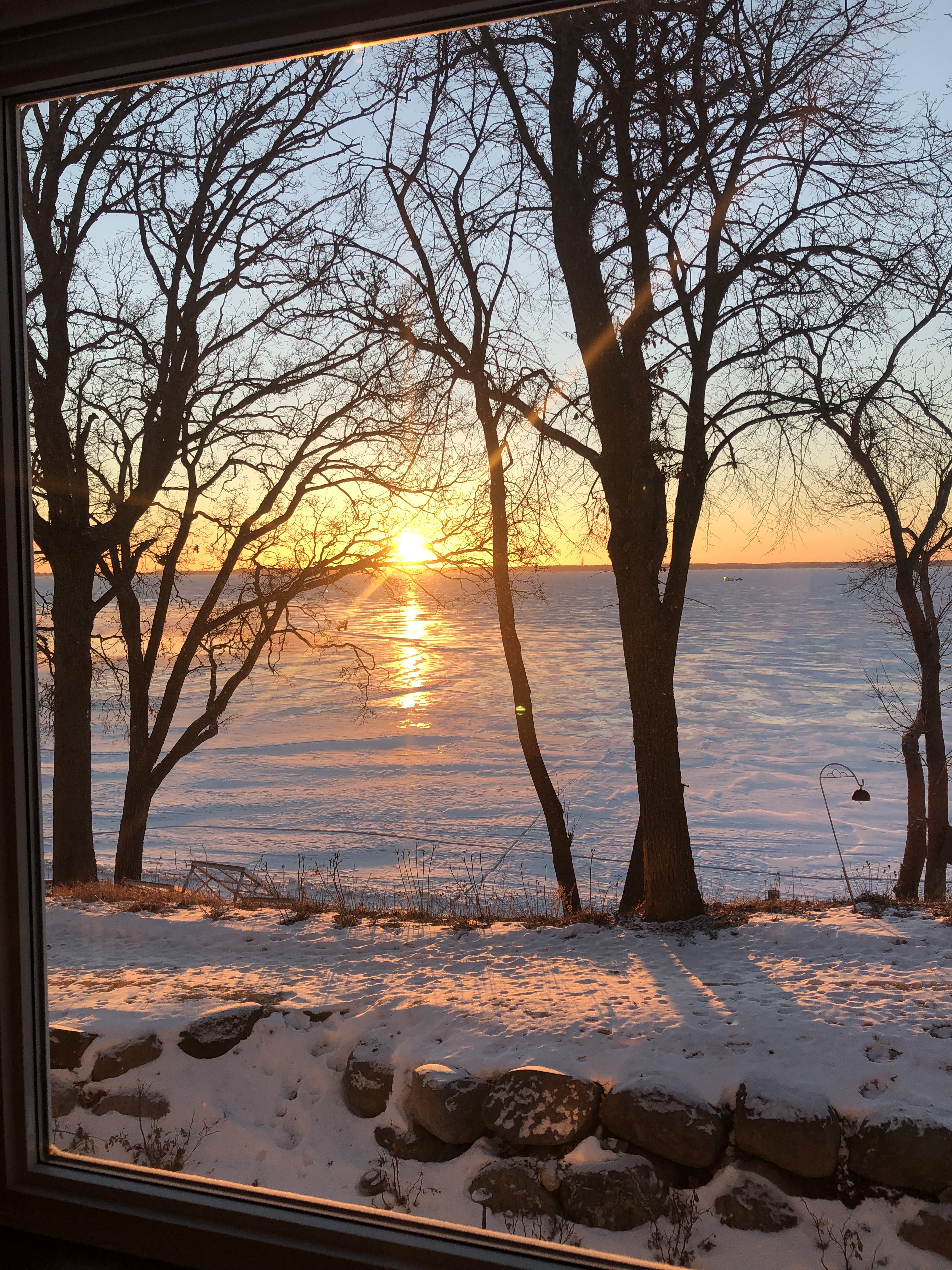sunrise over green lake, spicer MN
